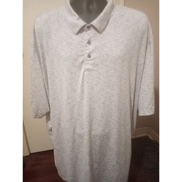 Roundtree Yorke Work Play Men’s Polo Performance Shirt 4XT Tall White Golf - Picture 1 of 12